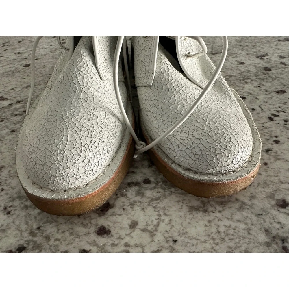 Tory Burch Bergen crackled leather chukka boots Sz 8